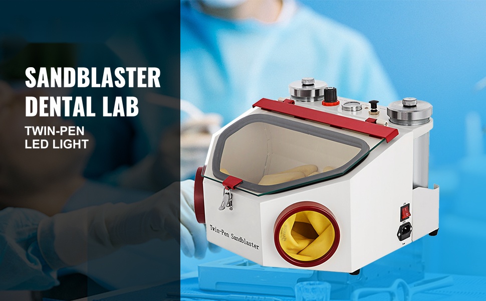 Hammaslaboratorion hiekkapuhallin