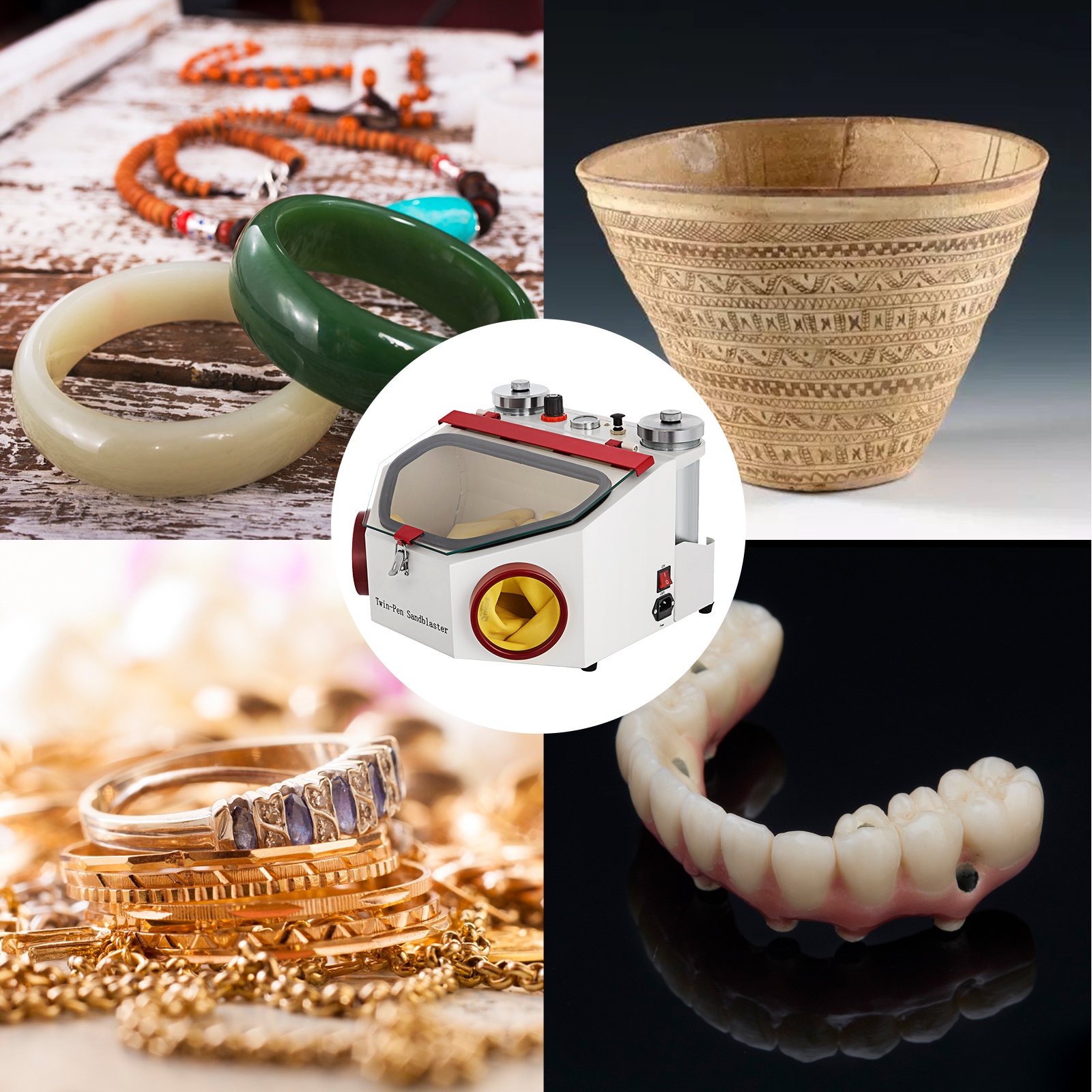 Käyttökohteet: kruunut, korut ja pienosat