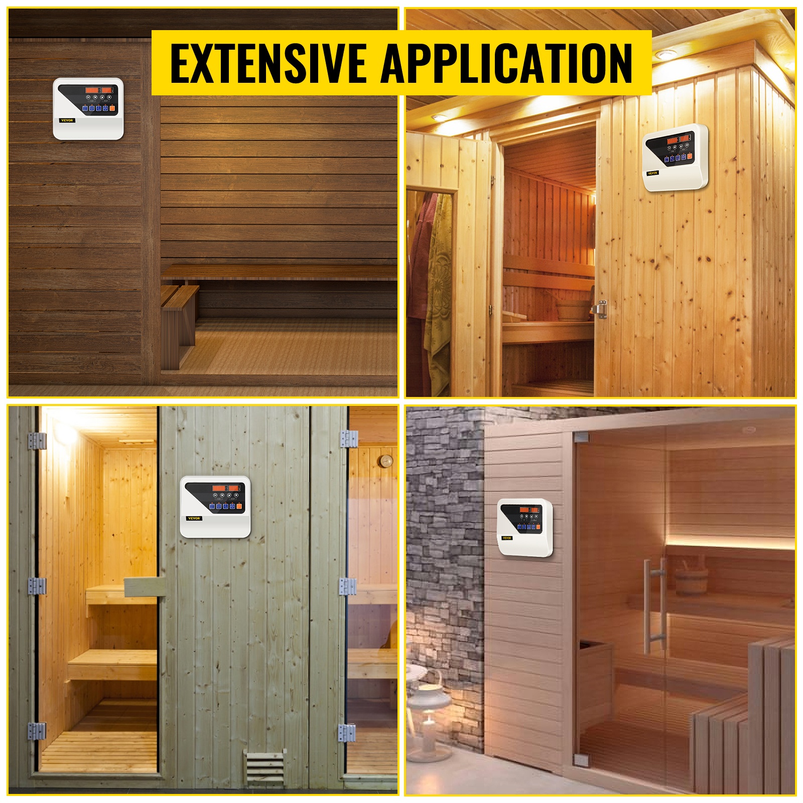 Saunaohjain eri käyttötilanteissa