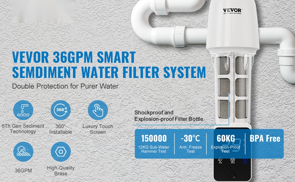 Esisuodatin porakaivovedelle