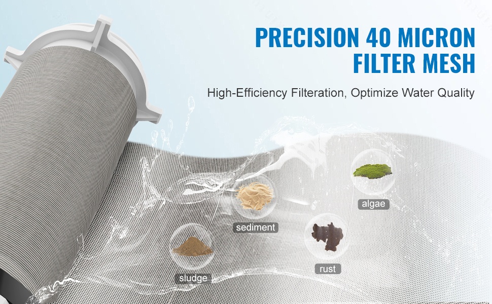 40μm sedimenttisuodatin ja vedenpuhdistus