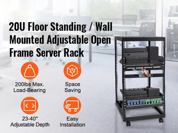 20U avokehyksinen palvelinteline esittelykuva