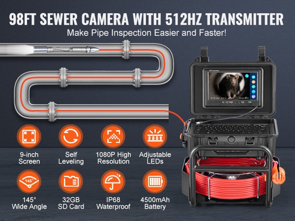 Viemärikamera käytössä