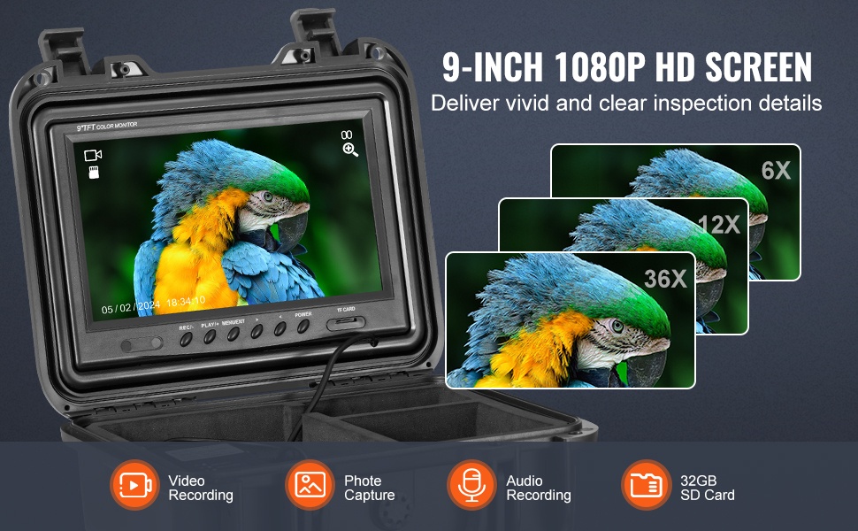 9-tuumainen 1080P HD -näyttö