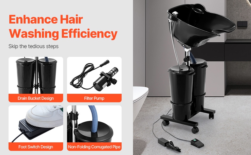 Sähköpumppu ja jalkapainike veden siirtoon