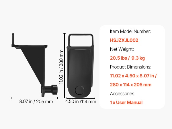 Konttijack-lugin mitat ja rakenne