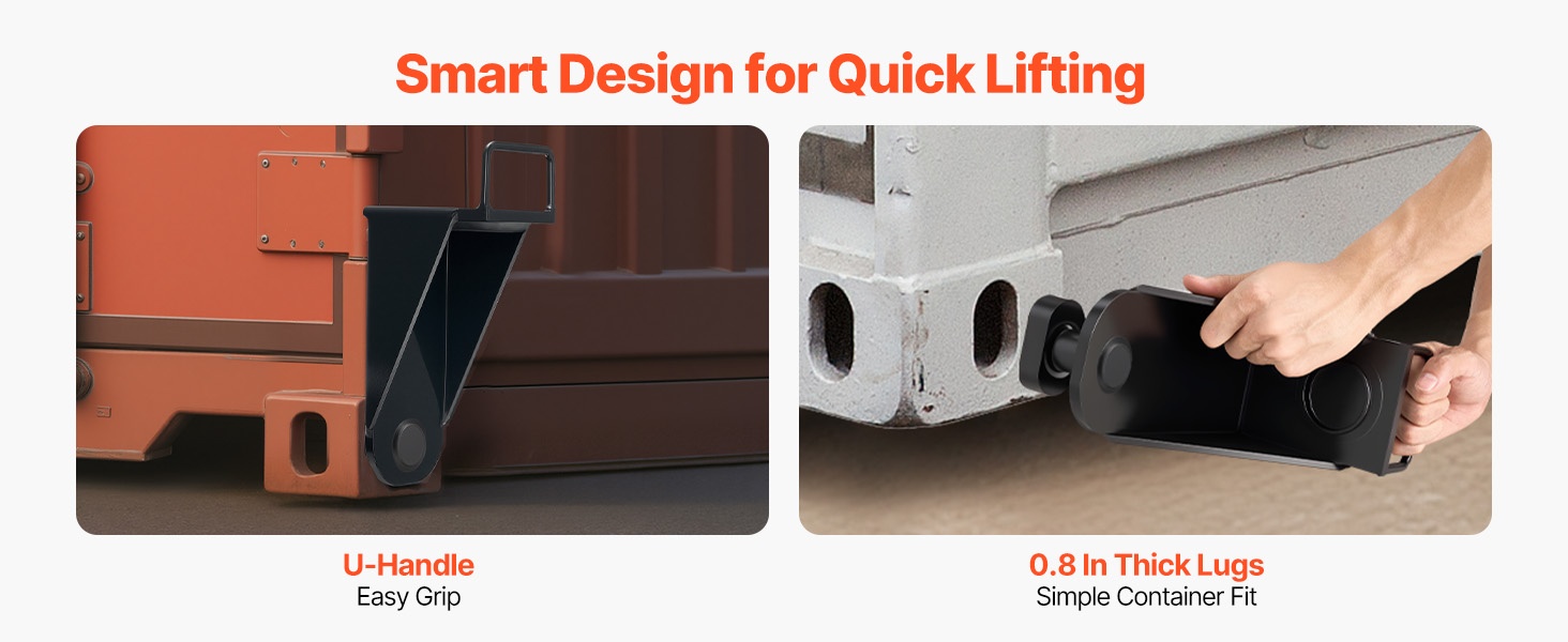 U-muotoinen kahva helpottaa käsittelyä