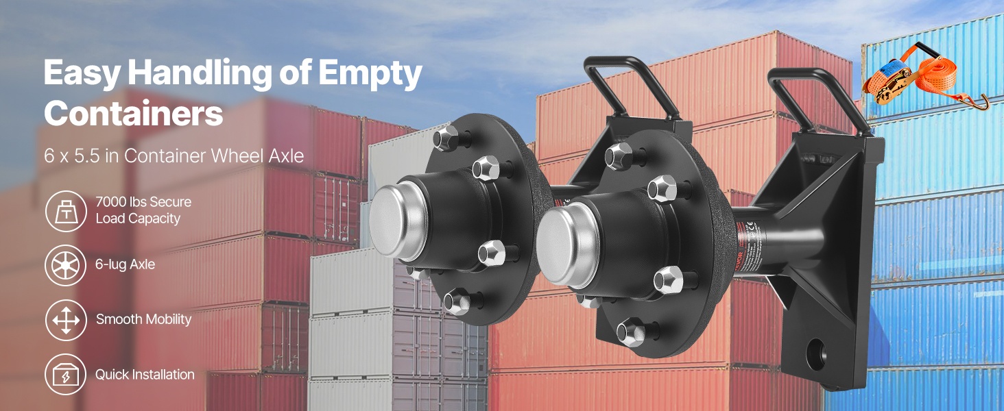 Konttiakseli ja pyörät