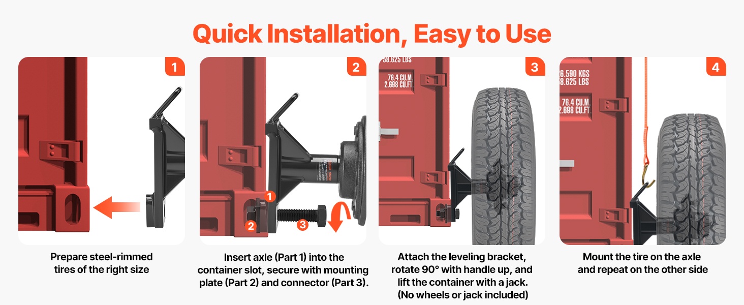 Nopea asennus konttiin