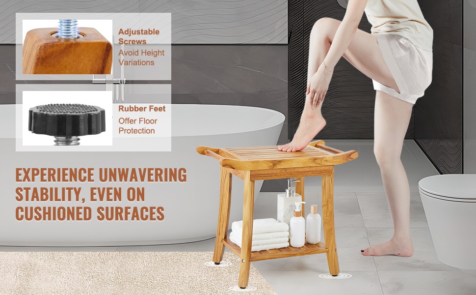 Suihkupenkki epätasaisille lattioille