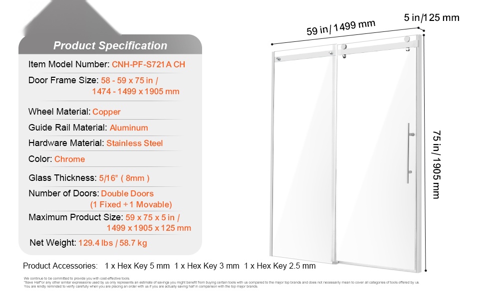 Suihkuoven asennettu lopputulos kylpyhuoneessa