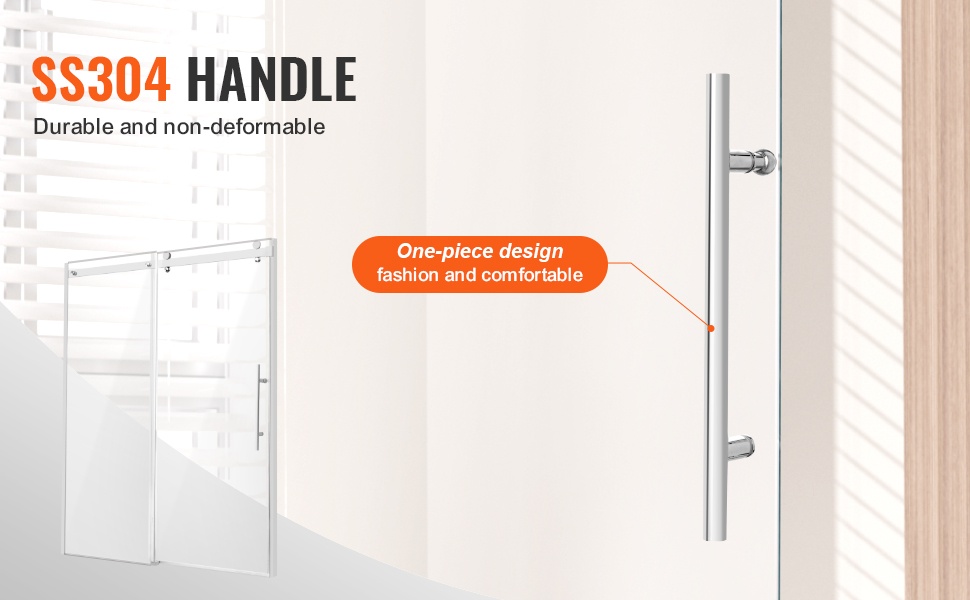 Suihkuoven ruostumattomasta teräksestä valmistettu integroitu kahva