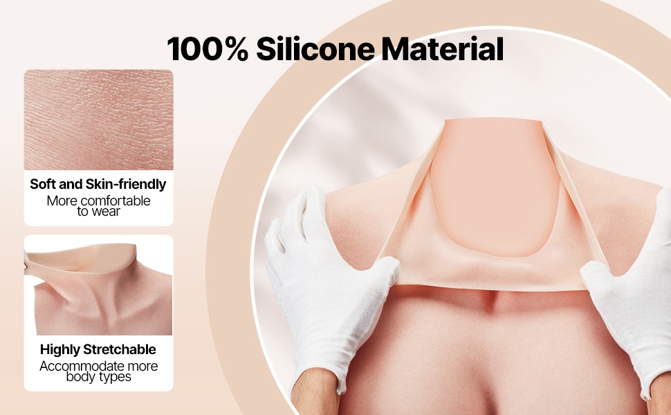 Silikoninen rintapanssari, pehmeä ja joustava materiaali