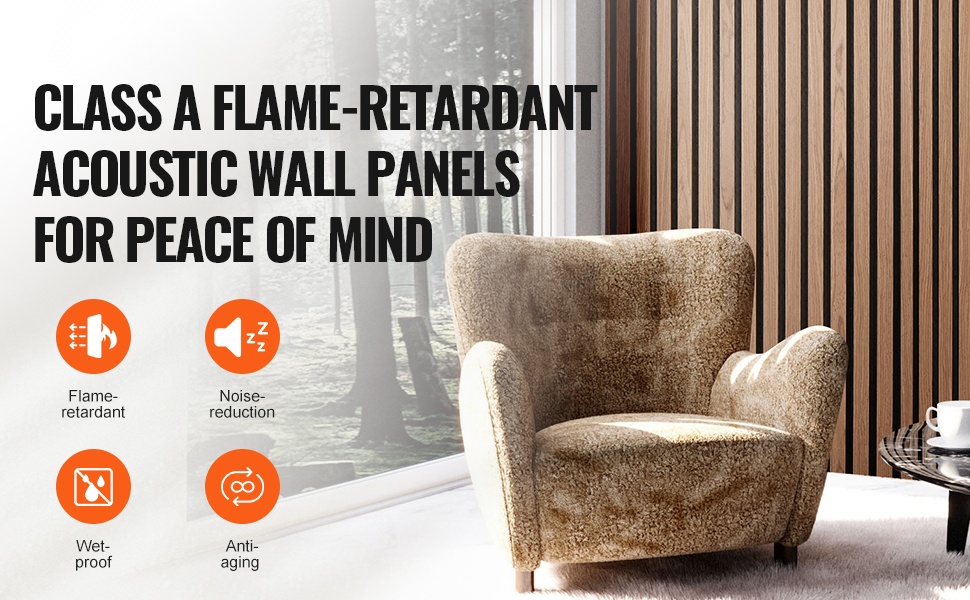 Puusäleistä akustinen paneeli, yleisnäkymä