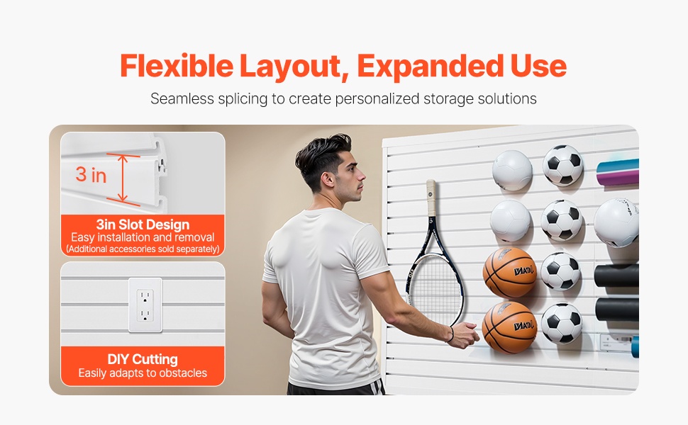 3-inch aukotus ja yhteensopivuus koukkujen ja hyllyjen kanssa