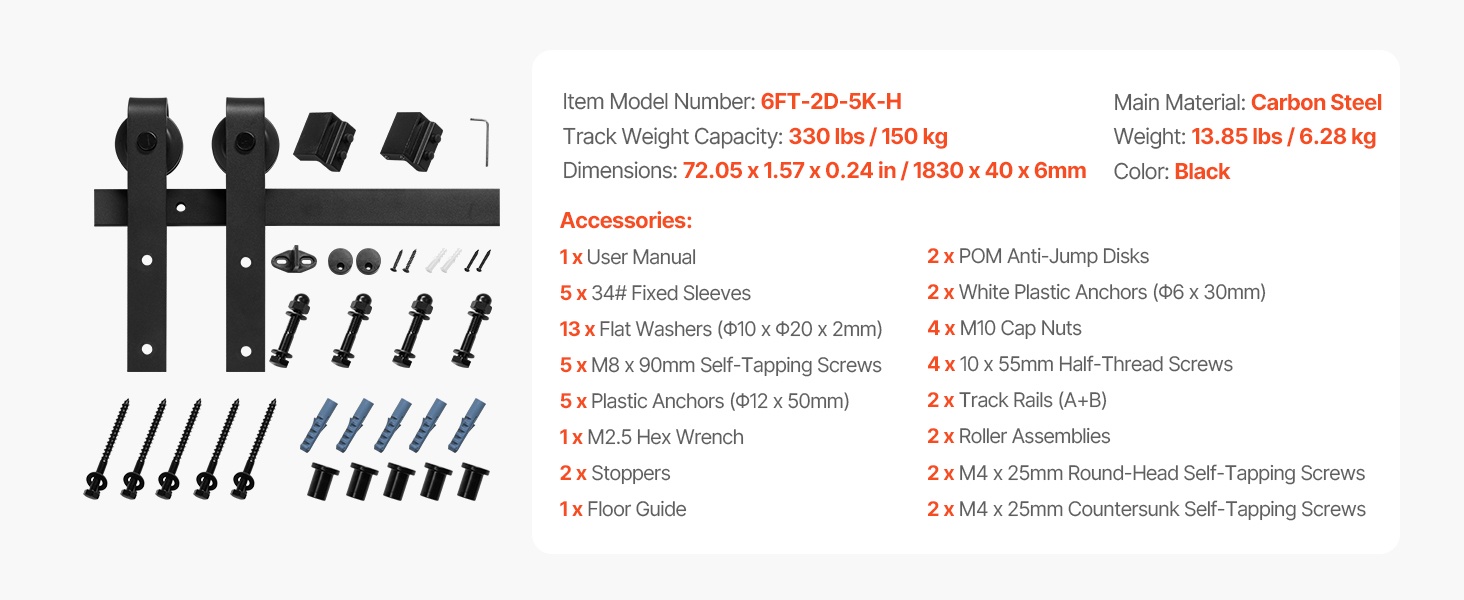 Asennettu liukuovi kiskolla