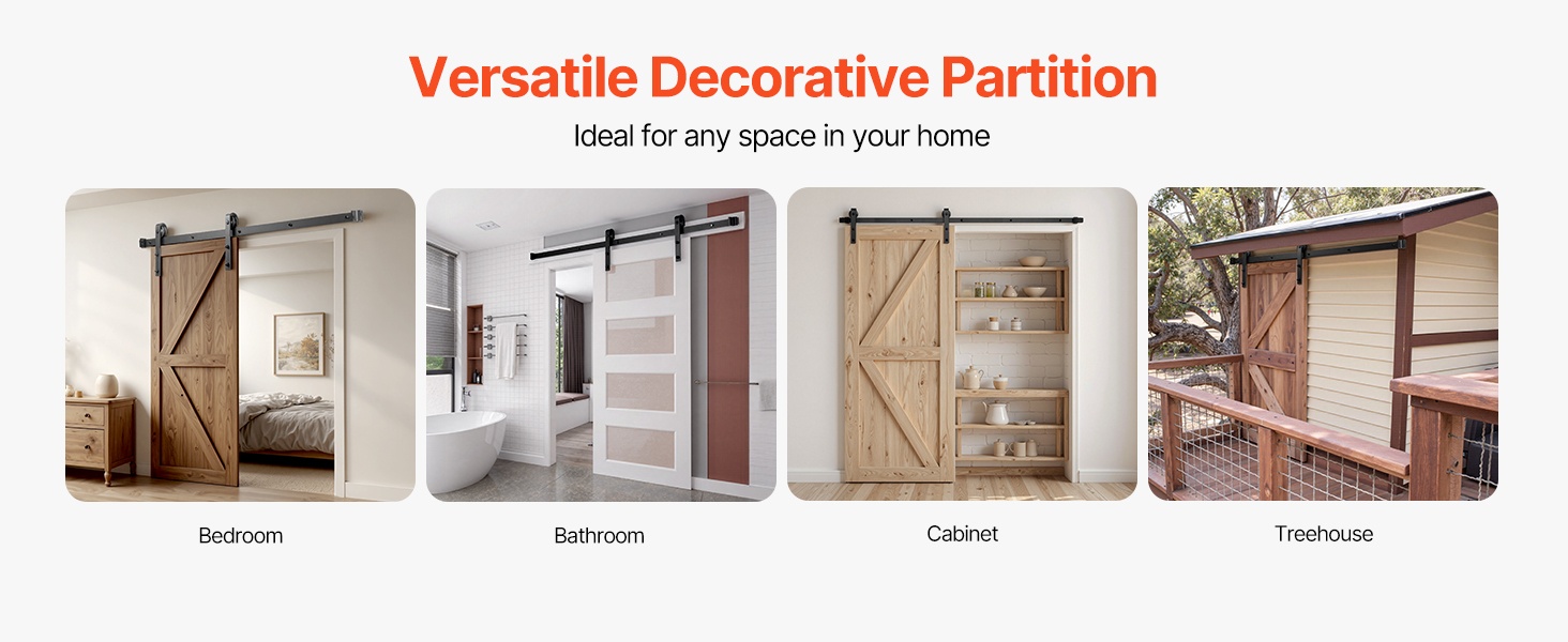 Liukuoven kiskosarja eri tiloissa