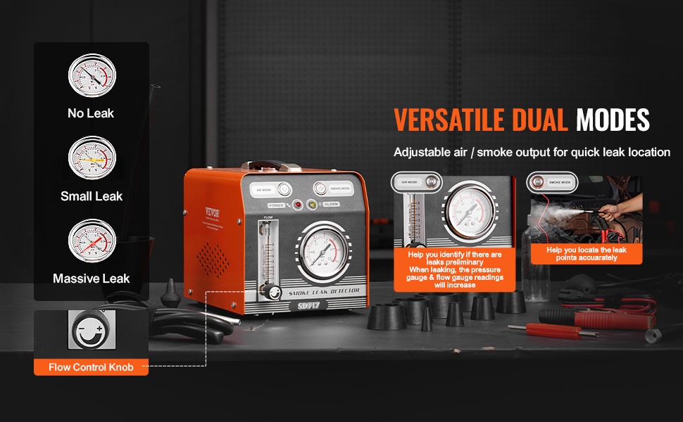 Kaksi tarkastustilaa: ilma ja savu