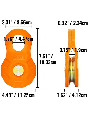Snatch block tekniset tiedot