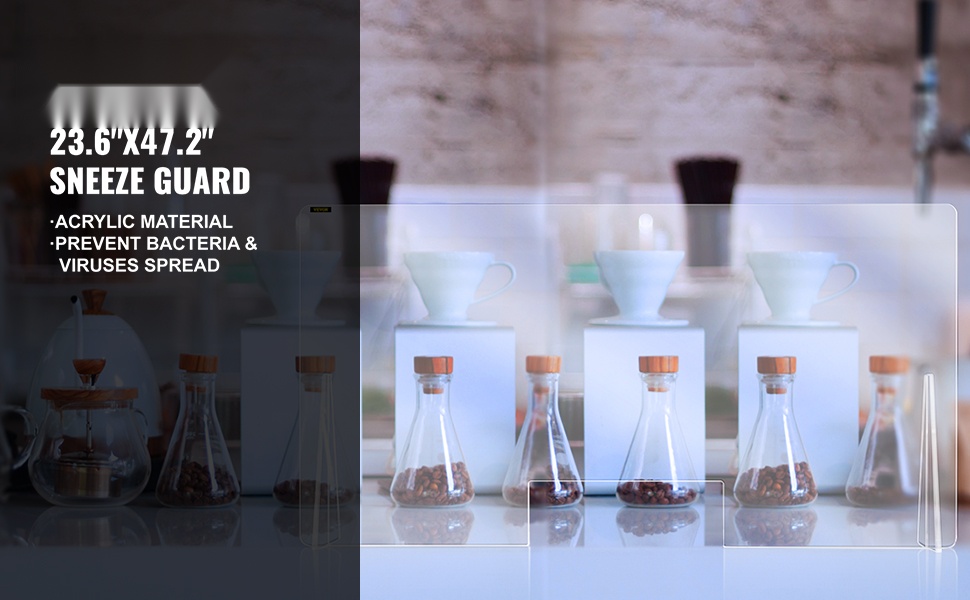 Akryylinen yskänsuoja tiskille