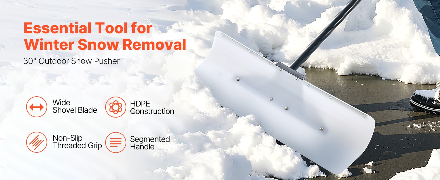 48-tuumainen lumilapio, leveä terä