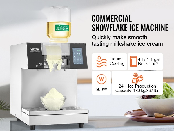 Nestekylmäinen hiutalejäähilekone - kompaktin koon havainnollistus