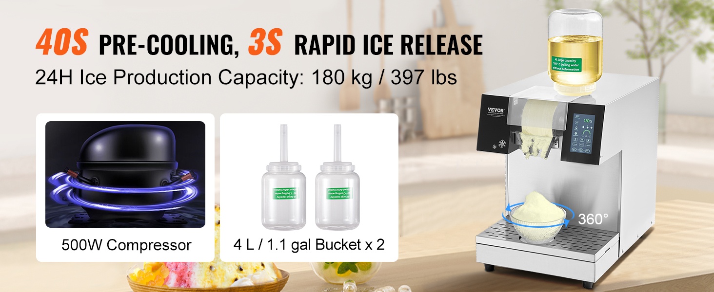 Hiutalejääkone 500W moottorilla