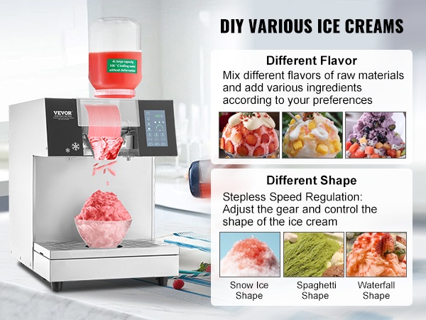 Portaaton säätö erilaisille jäätelö- ja jäämuodoille