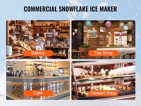 Kaupallinen hiutalejäähilekone eri ravintolakohteisiin