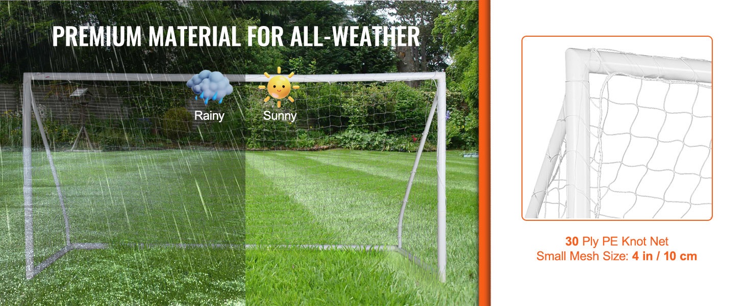 Kevyt jalkapallomaali pihalle