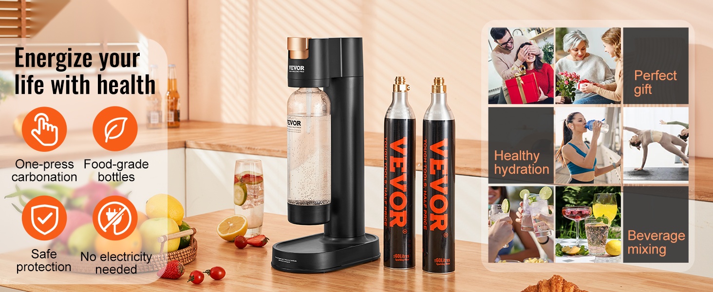 Soodavesilaite keittiössä