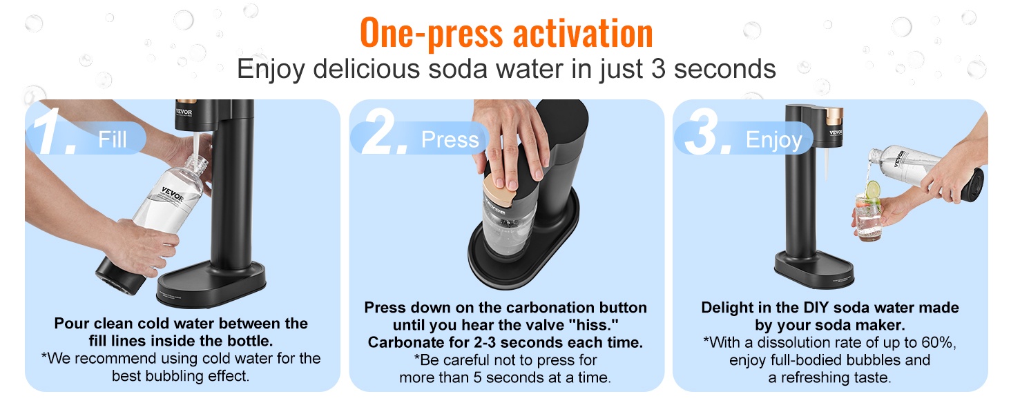 Soodavesilaitteen käyttö