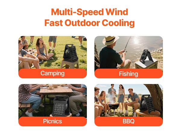 Kannettava tuuletin ulkoilmaan