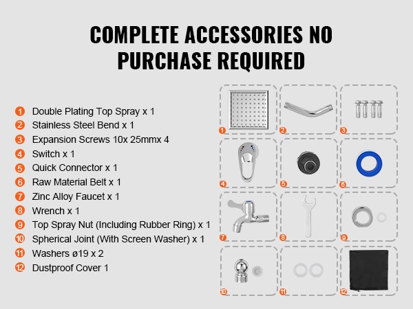 Asennusvalmis ulkosuihkupaketti