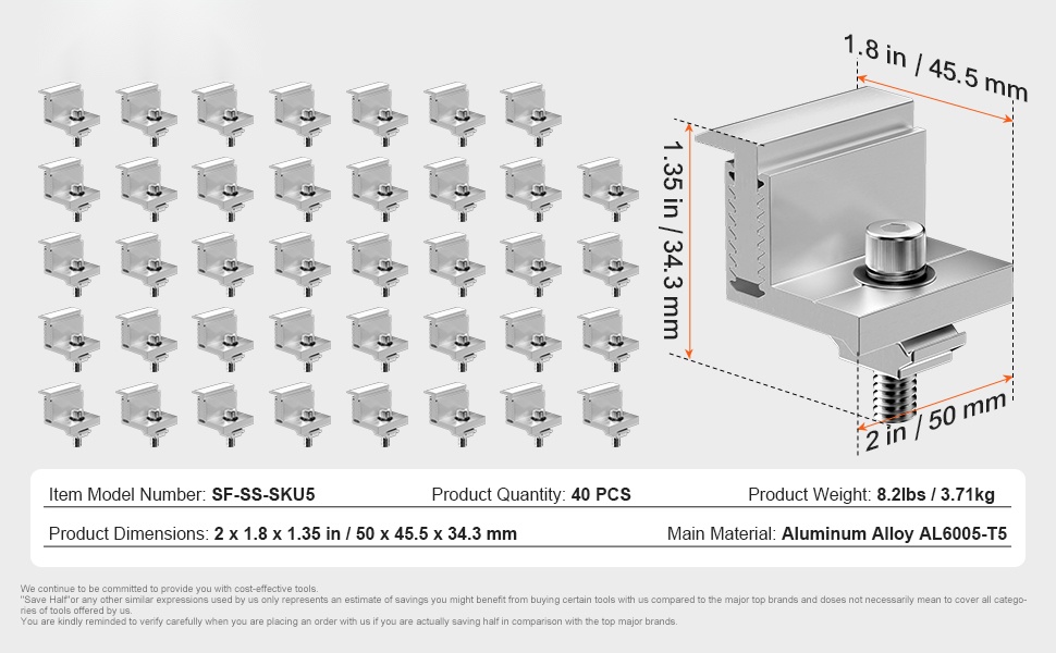 Aurinkopaneelien maatelineteline, mitat