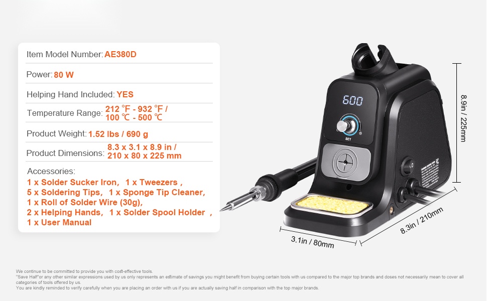 Juotosaseman lisävarusteet