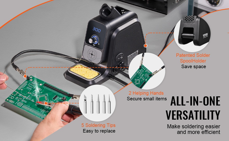 Sisäänrakennettu muuntaja juotosasemassa