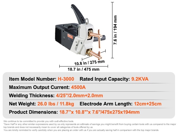 Pistehitsauskone koko