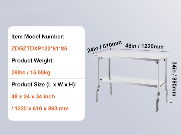 Ruostumaton teräspöytä käytössä, mobiilinäkymä