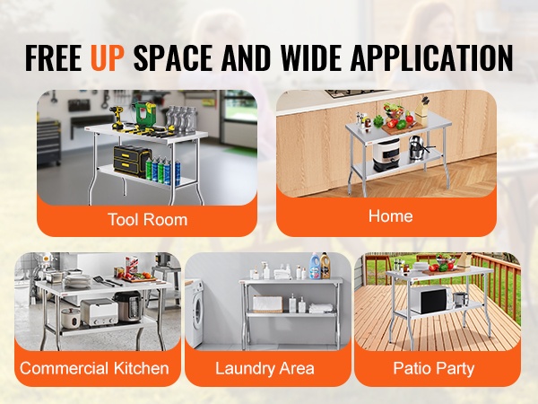 Ruostumaton teräspöytä, mobiiliyksityiskohta 2