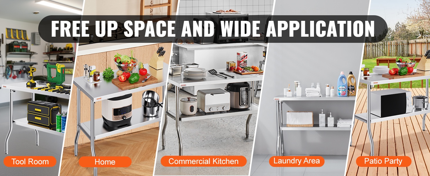 Ruostumaton teräspöytä, yksityiskohta 2