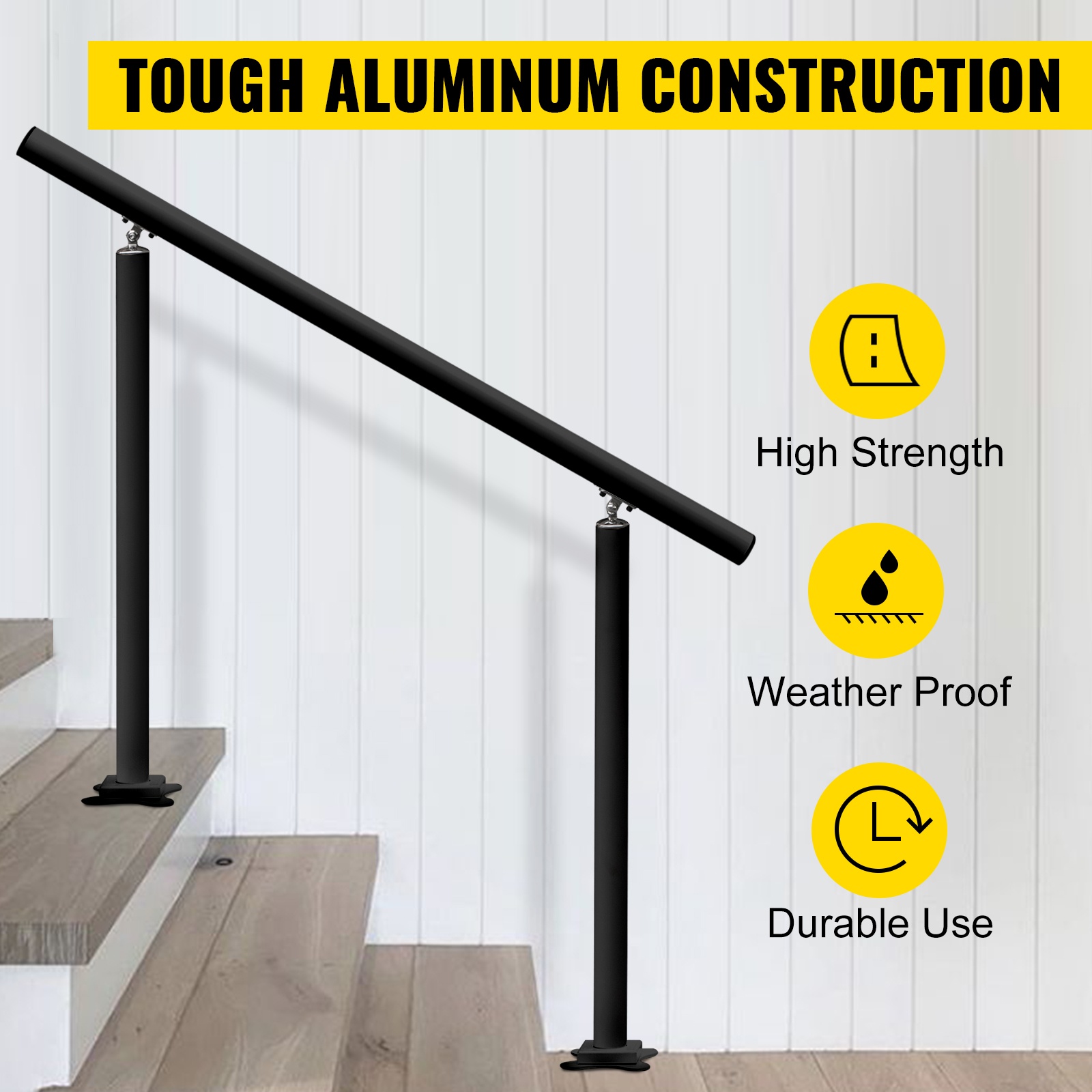 Alumiininen ja pulverimaalattu kaide