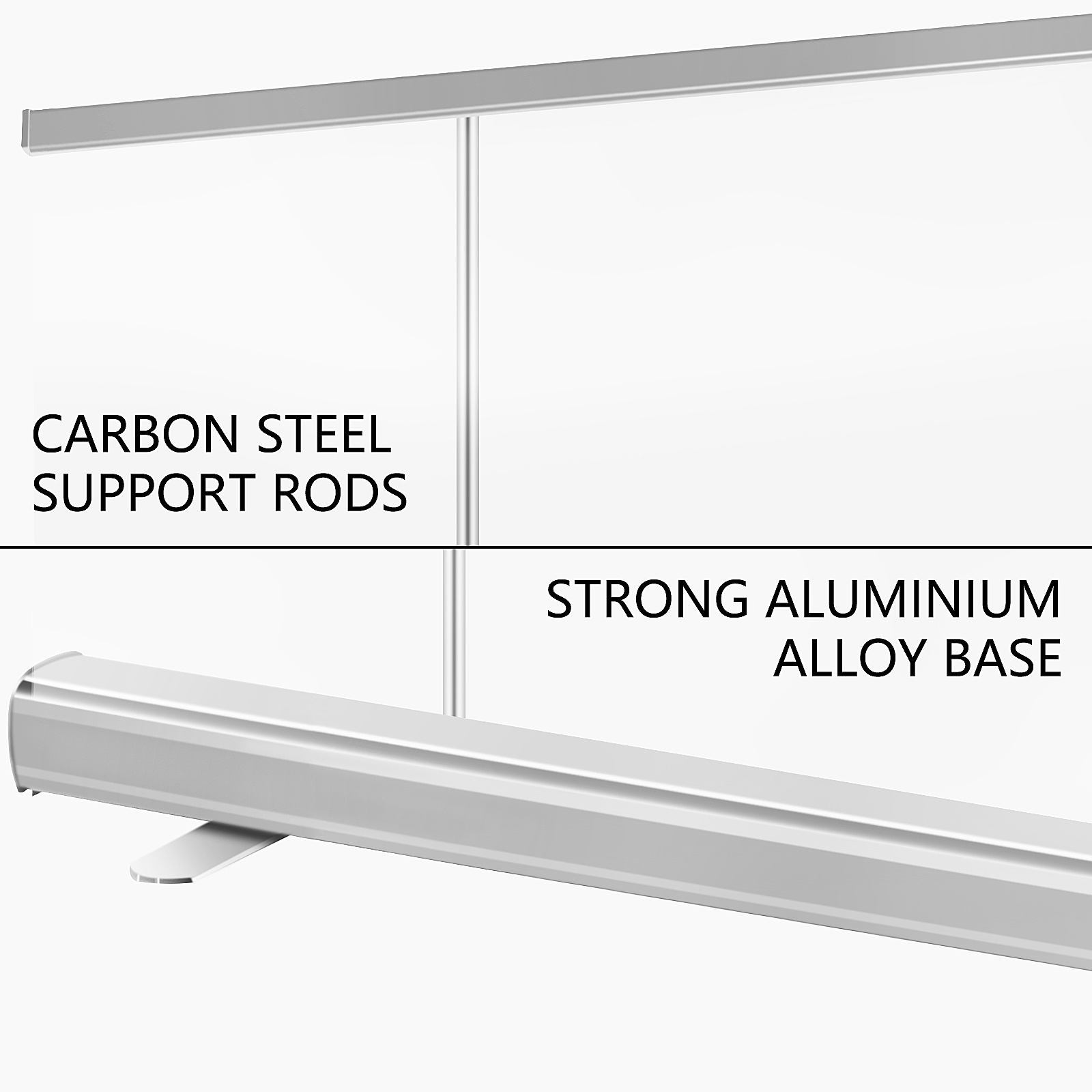 Alumiinijalusta ja tukitanko