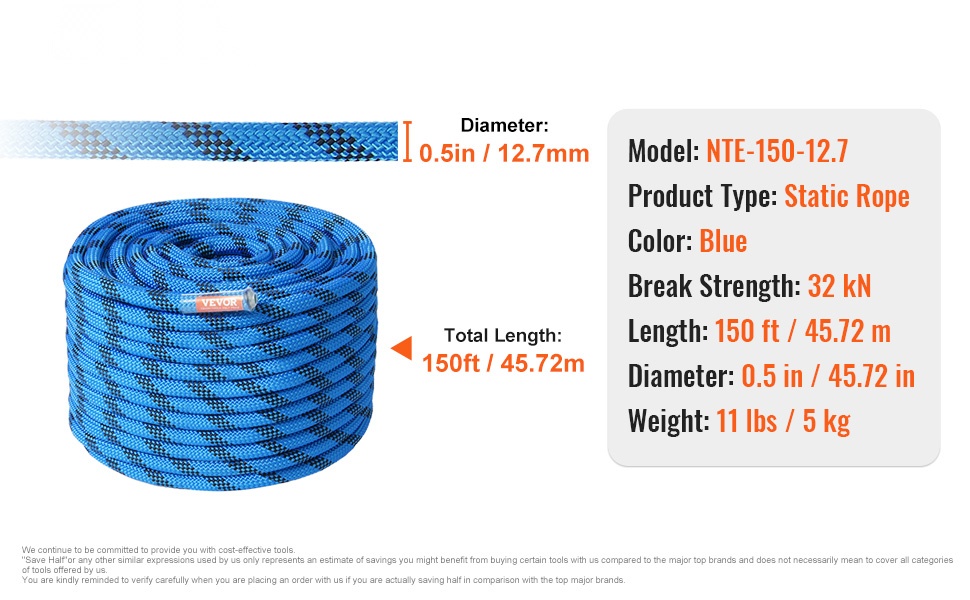 Staattinen köysi yksityiskohta