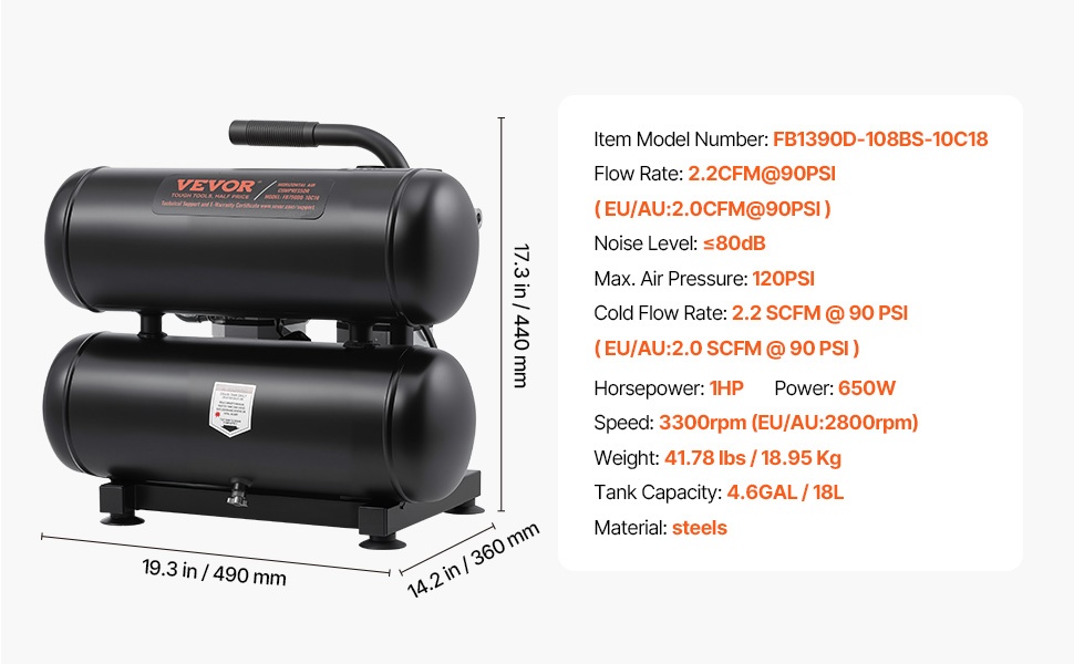 Kompakti ja helposti liikuteltava ilmakompressori
