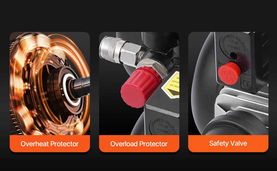 Turvatoiminnot ja suojaukset ilmakompressorissa