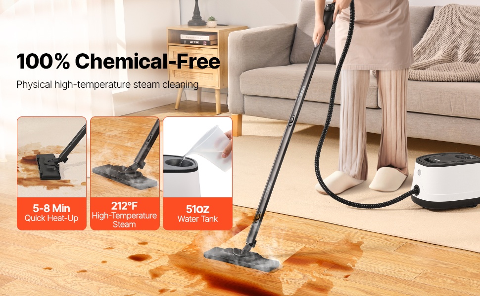 Höyrypuhdistin käytössä