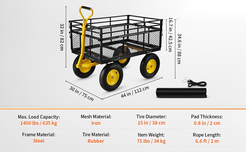 Vaunun koko ja mittasuhteet