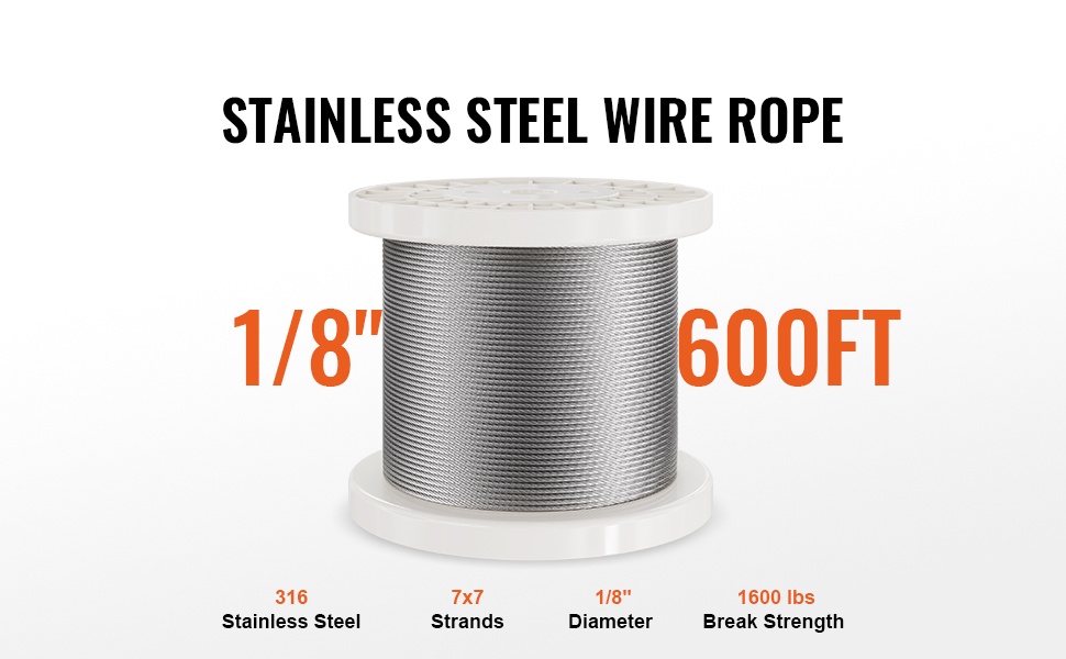 Ruostumaton teräsvaijeri ulkokäyttöön