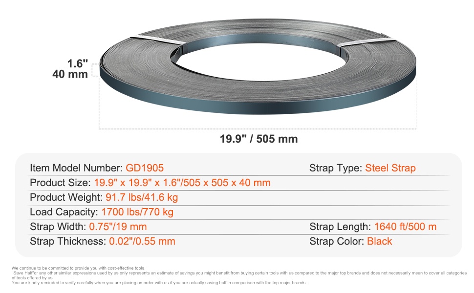 Rulla teräksistä pakkausvannenauhaa varastokäytössä